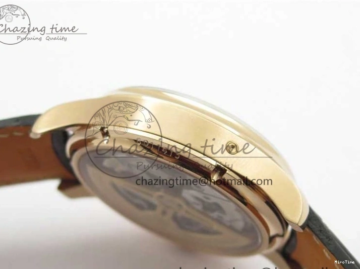 MIROTIME 0223 Premium Portugieser Perpetual Calendar IW503302 RG V9F 1:1 Best Edition Blue Dial on Black Leather Strap A 7098